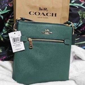 CLOSET PURGE: NWT Mini Rowan File Bag in Dark Pine & extra chain crossbody strap